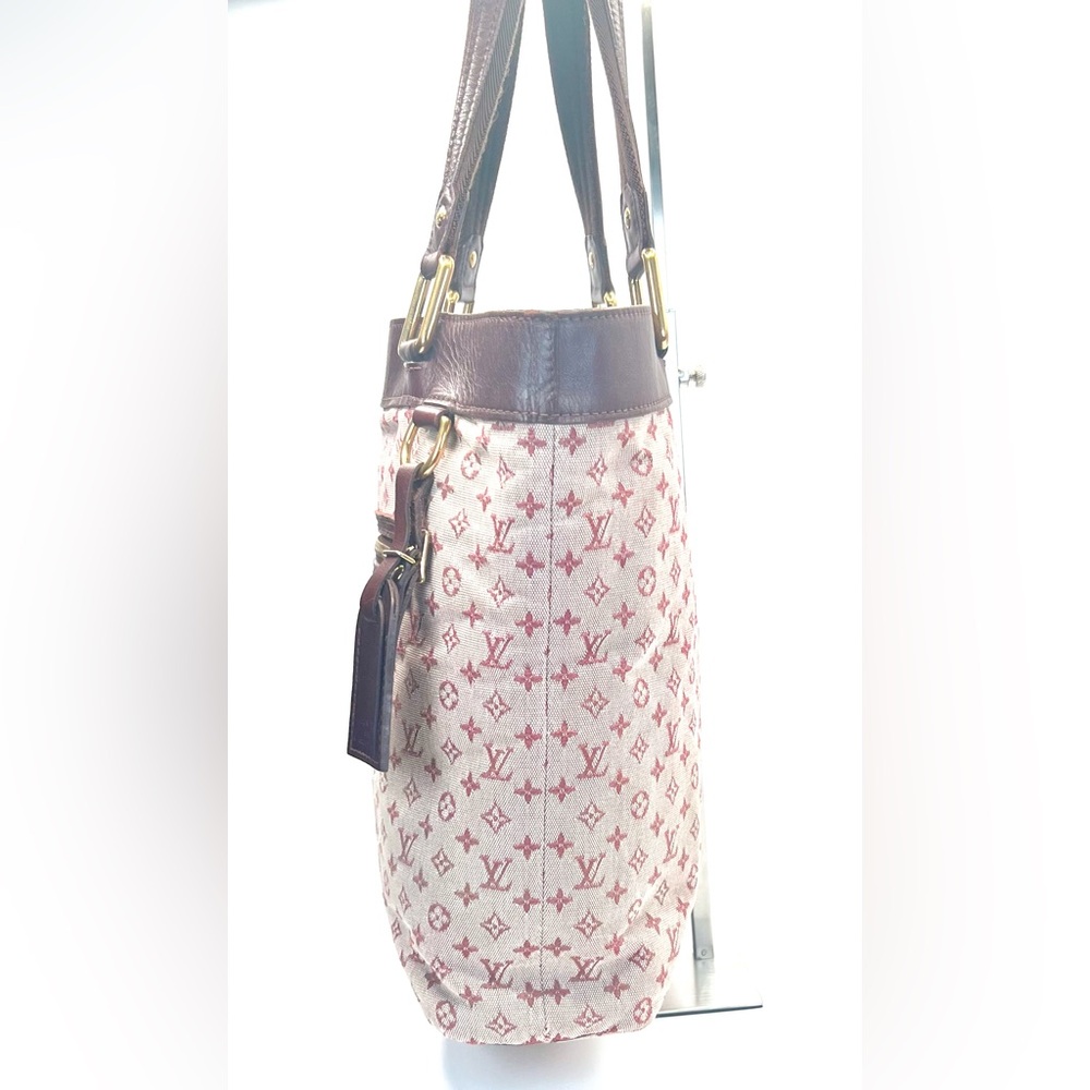 Louis Vuitton Lucille GM Bag in Red Mini Lin Monogram Canvas - Vintage - Picture 5 of 12